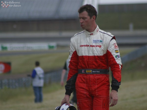 Matt Neal walks back to the pits