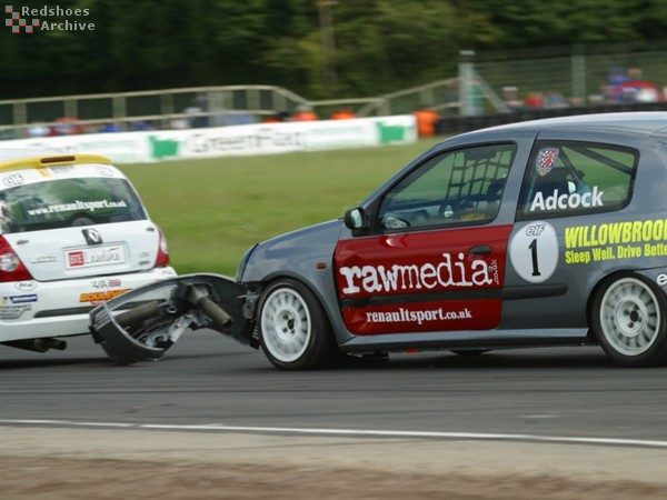 Nick Adock chases his front bumper